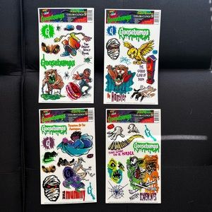 Goosebumps 1996 Cling Window Decor 4pcs (Brand New)